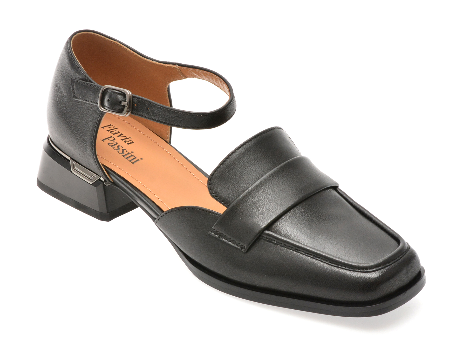 Pantofi Flavia Passini Negri Piele Naturală
