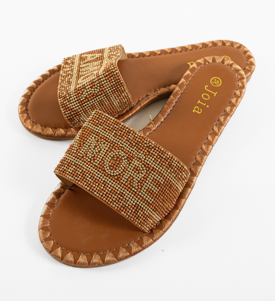 Papuci Dama Ramses Camel - Confort și Eleganță - imagine 6