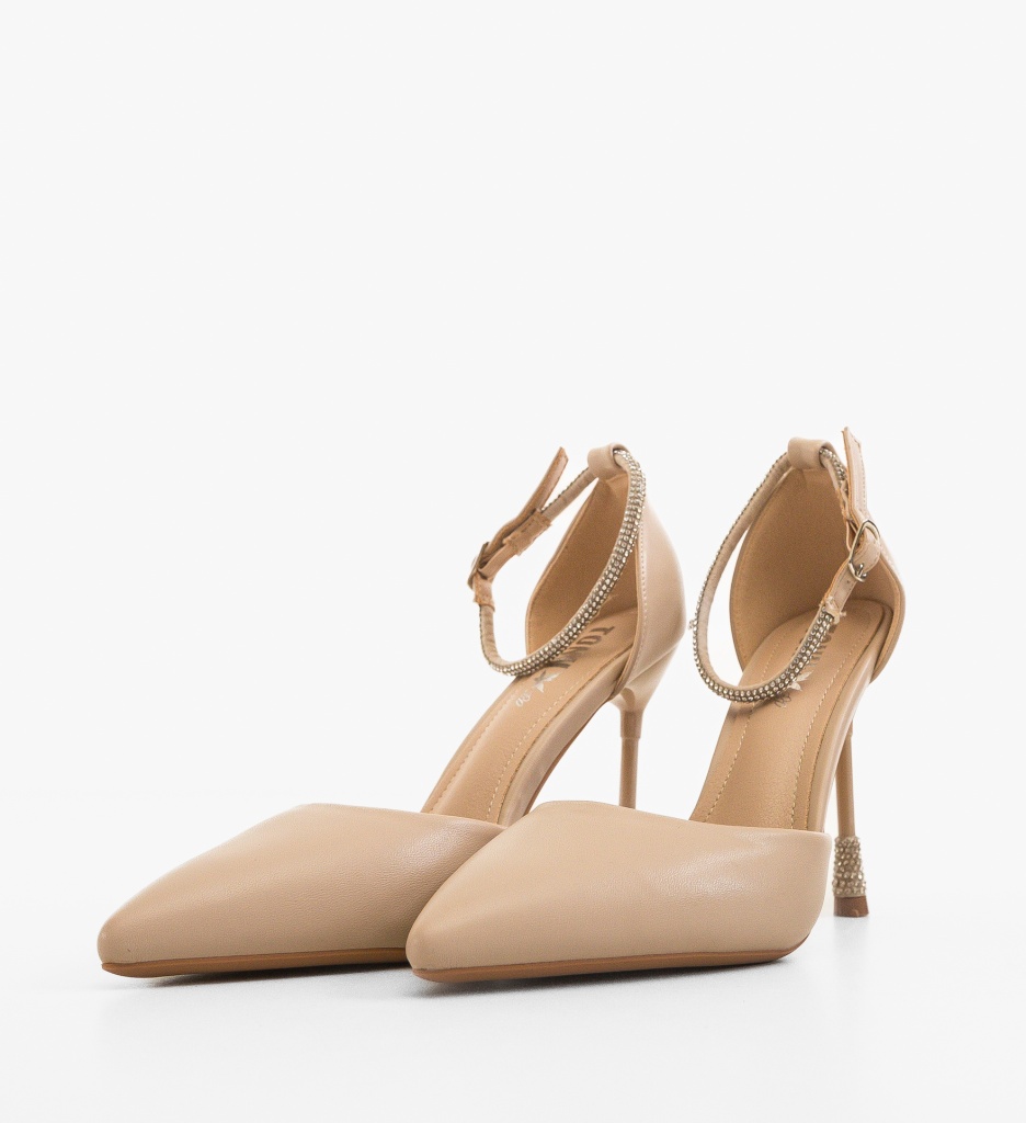 Pantofi cu Toc Yanu Bej - Eleganță și Confort - imagine 4