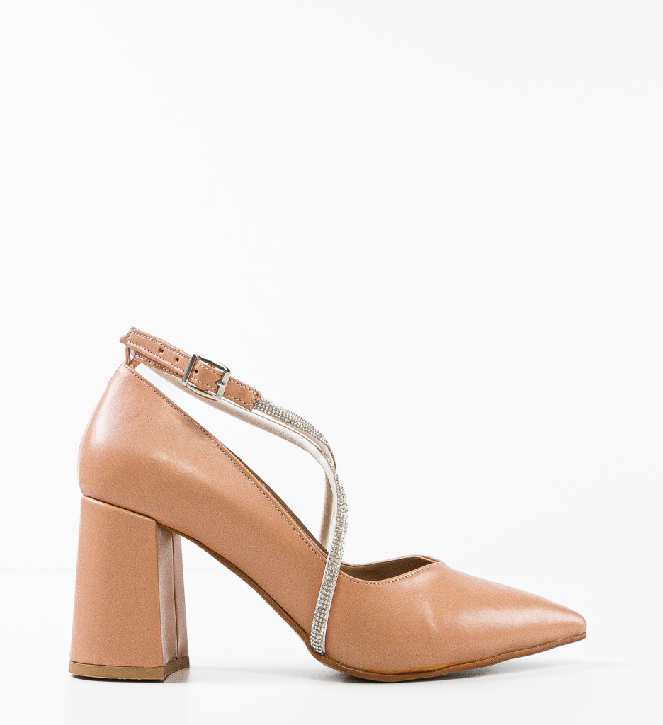 Pantofi cu Toc Yezyga Nude | Eleganți și Versatili - imagine 5