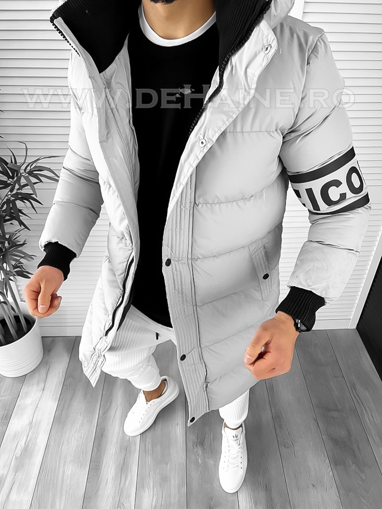 Geaca barbati groasa gri de iarna cu mic defect 9020 125-4