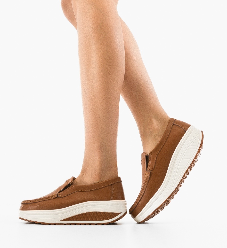 Pantofi Casual Eliot Camel - Confort & Stil - imagine 2