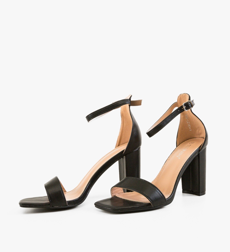 Sandale cu Toc Crane Negre - Eleganță Asigurată - imagine 6
