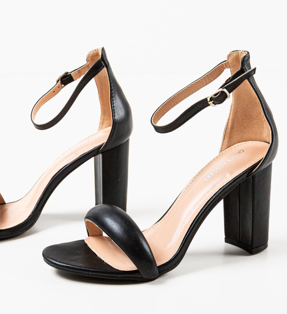 Sandale cu Toc Hansen Negre | Eleganță Asigurată - imagine 6