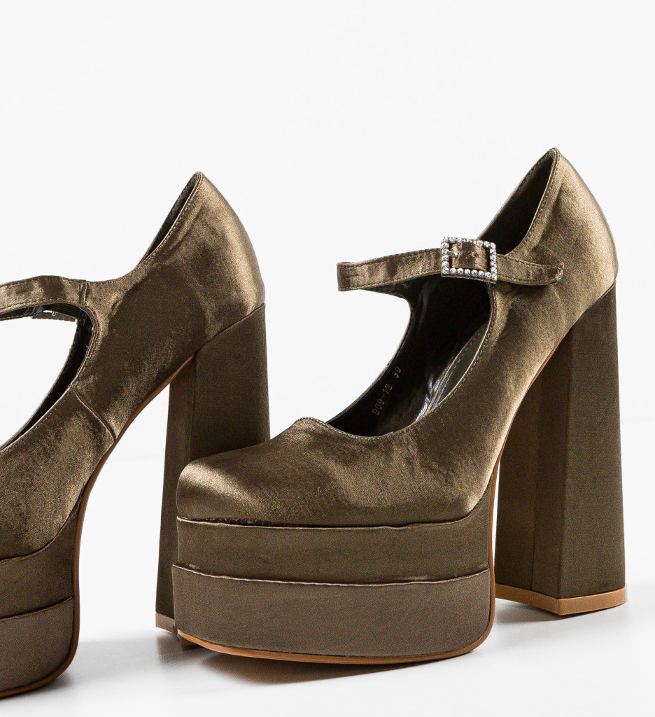 Pantofi Dama Appro Khaki | Eleganți și Moderni - imagine 6