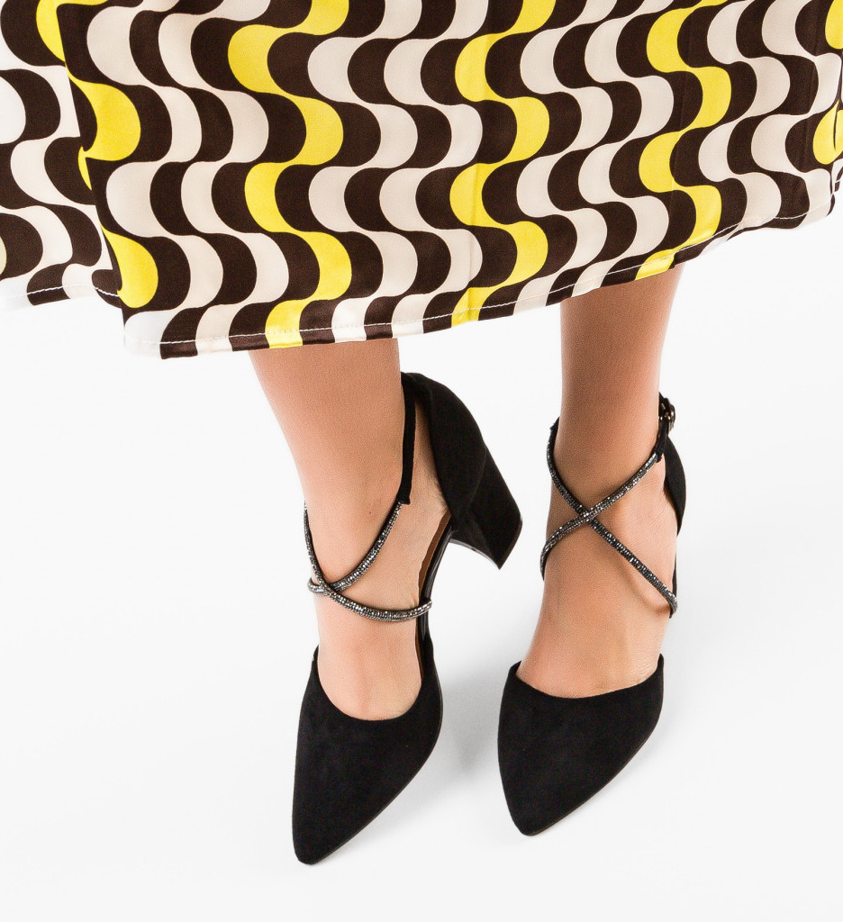 Pantofi Saekya Negri Eleganți cu Toc - imagine 2