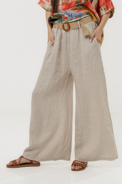 Pantaloni In Lejer Bej | Shopika