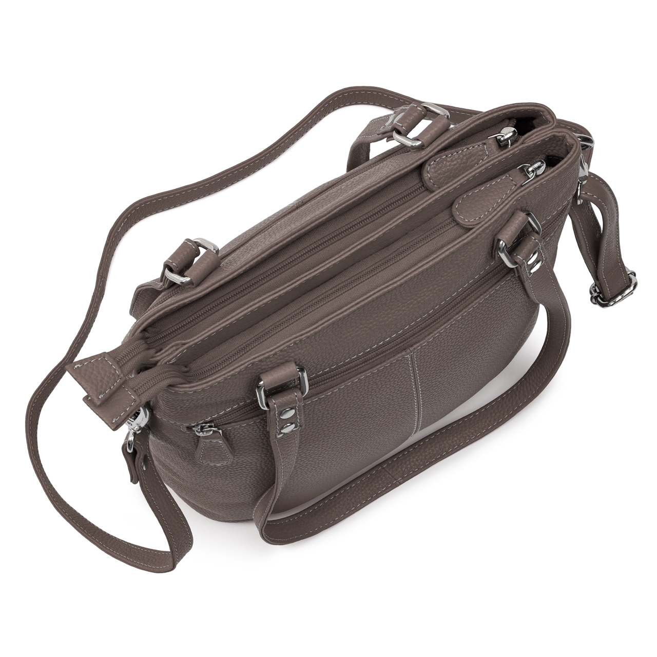 Geanta Anne GT3856 Piele Naturala Dark Taupe - imagine 5