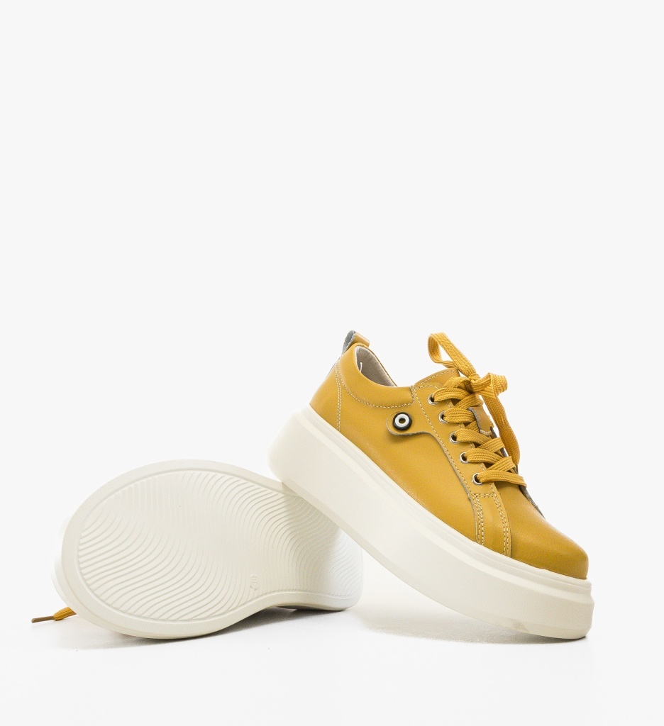 Pantofi Casual Nuandre Galbeni – Stil și Confort - imagine 4