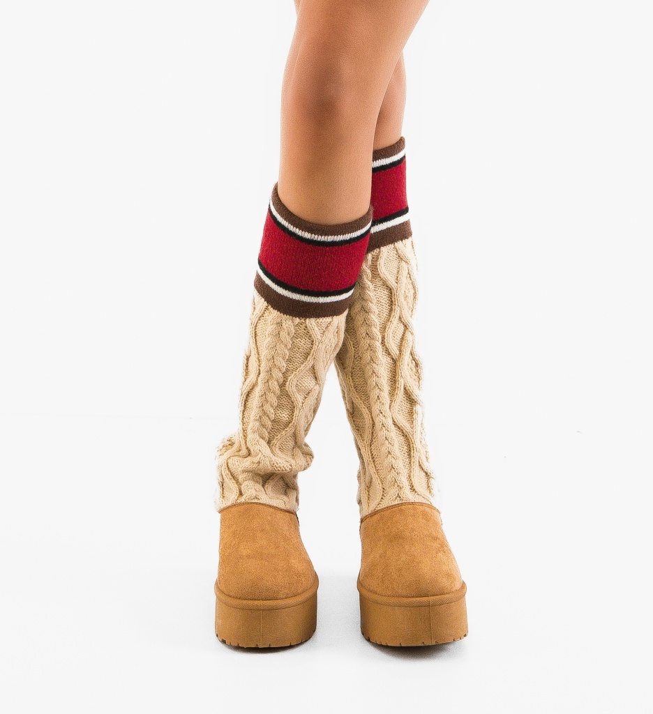 Cizme Tip UGG Lolle Camel – Confort și Stil - imagine 4