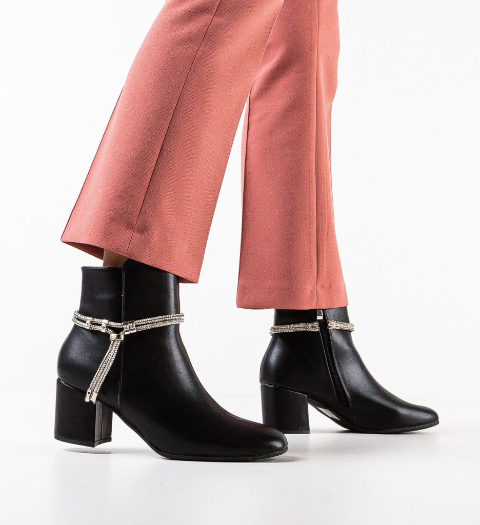 Botine Dama Miley Negre - Eleganță și Confort