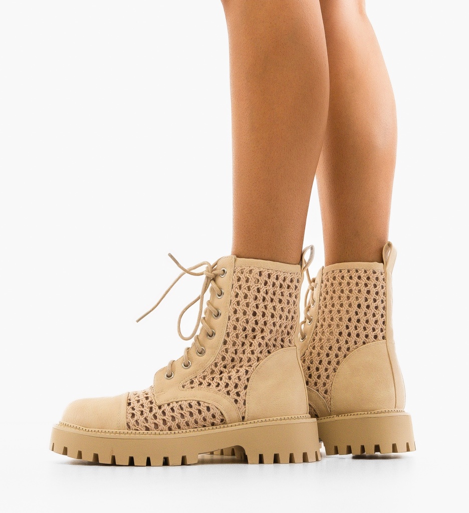 Ghete Dama Faith Bej | Eleganță și Confort - imagine 2