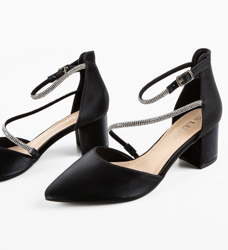 Pantofi Haari Negri Eleganți cu Toc - imagine 9