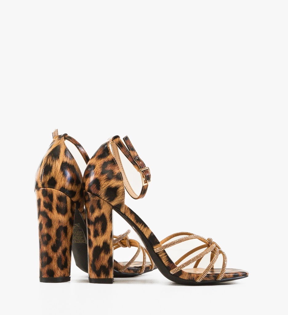 Sandale Toc Animal Print Roxane | Stil și Eleganță - imagine 3