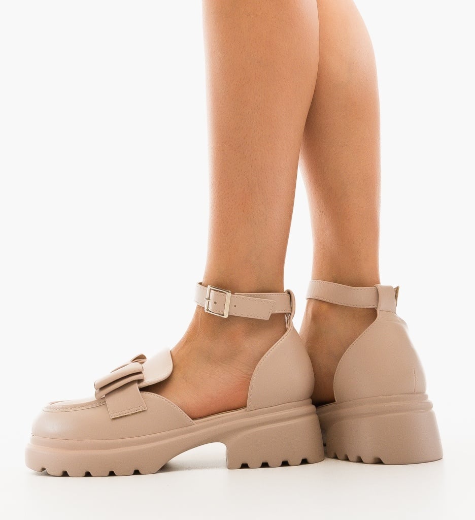 Pantofi Casual Dama Caradon Bej Confortabili - imagine 3
