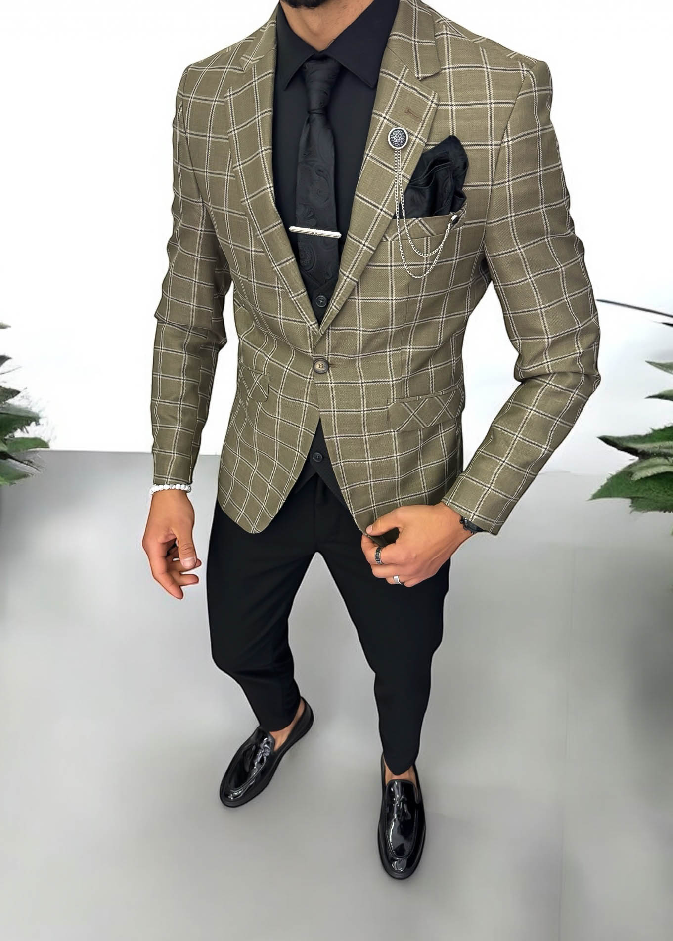 Costum Barbati Slim Fit 5 Piese Elegante