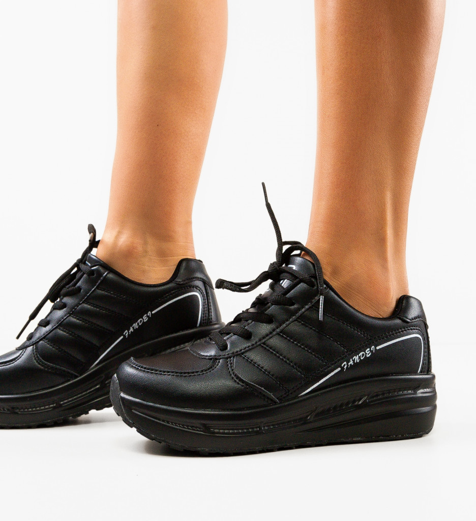 Sneakers Tranaf Negri - Confort și Stil - imagine 2