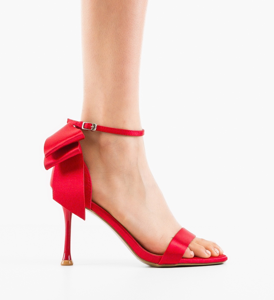 Sandale Rosii cu Toc Elegant - Stil Feminin - imagine 6