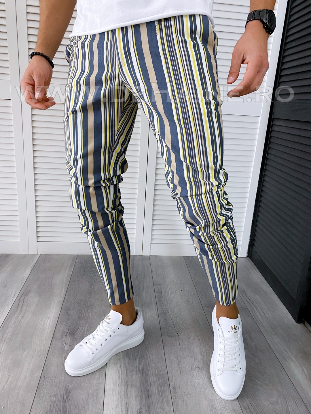 Pantaloni Casual Bumbac Barbati Dungi