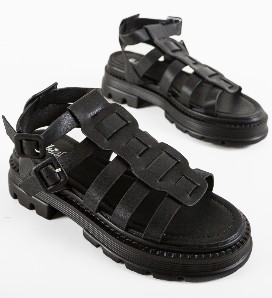 Sandale Dama Valletta Negre - Eleganță și Confort - imagine 7