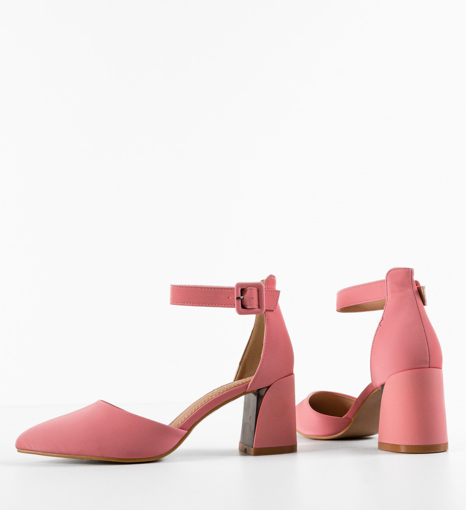Pantofi Vandre Roz Eleganți cu Toc