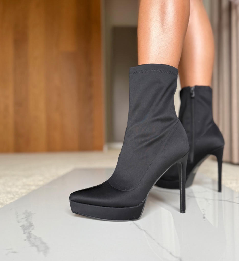 Botine Dama Jahoi Negre - Eleganță și Stil - imagine 3