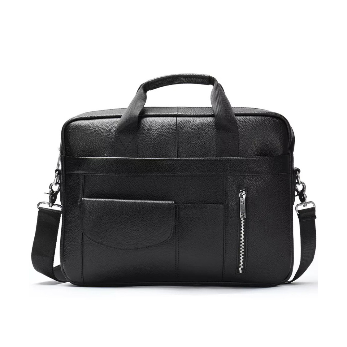 Servieta barbati Carlos GT1830 piele naturala neagra