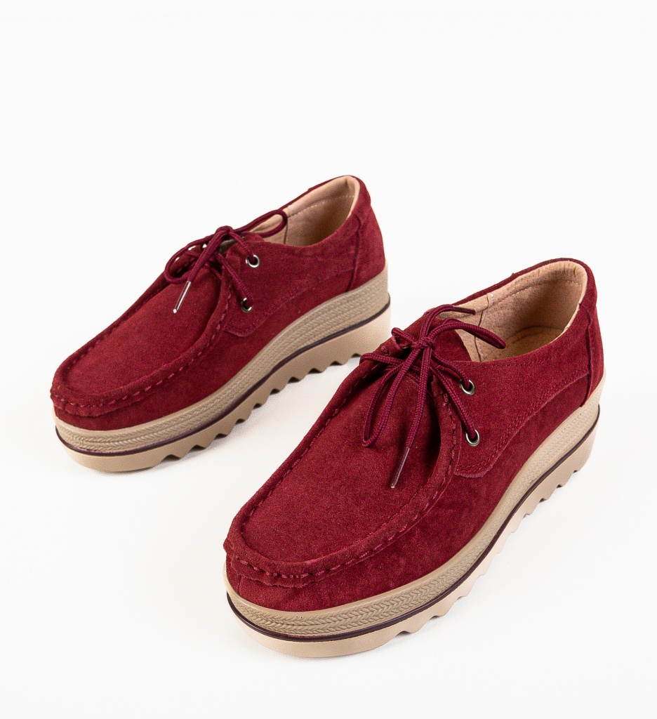 Pantofi Casual Sagrio Grena - Stil și Confort - imagine 7
