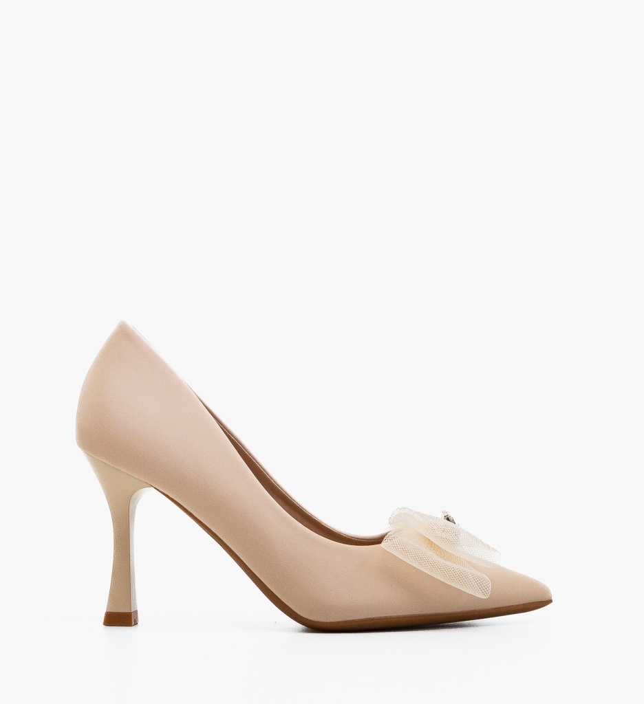 Pantofi Stiletto Dama Liama Bej Eleganți - imagine 6