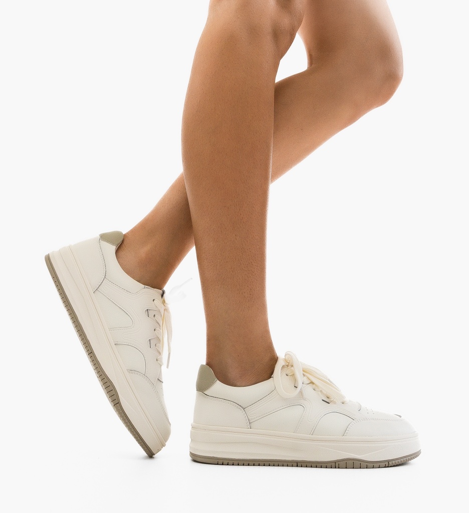 Sneakers Niuzli Dama Albi | Confort si Stil - imagine 3