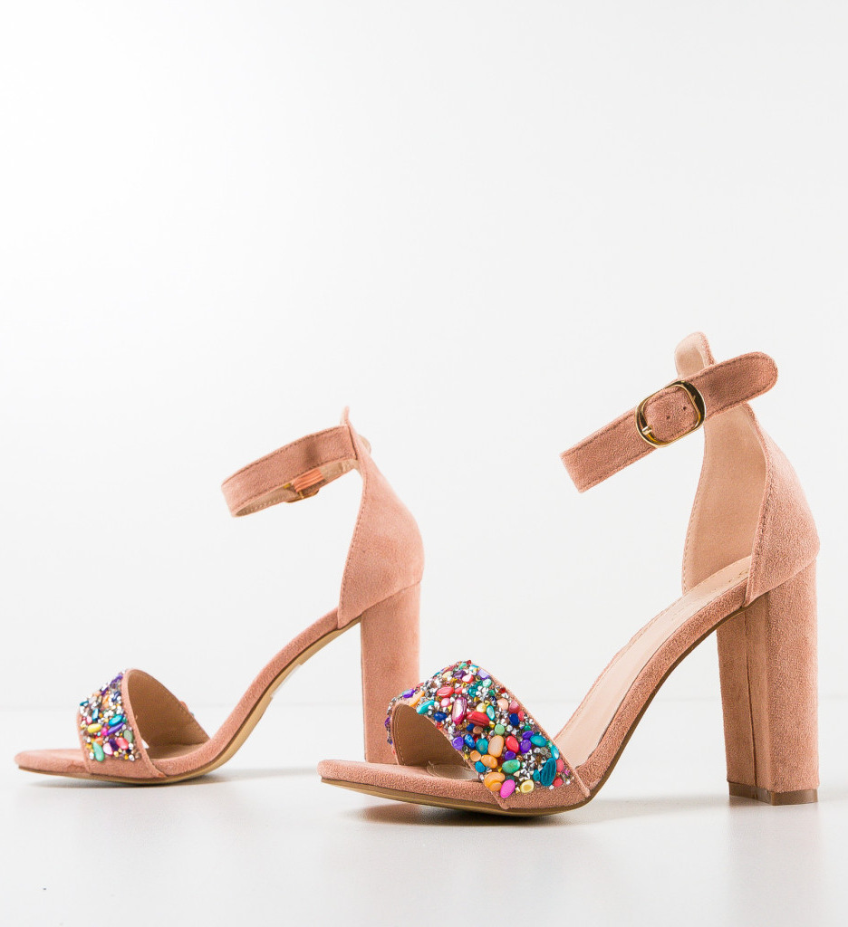 Sandale Marink Corai cu Toc Elegante - imagine 5