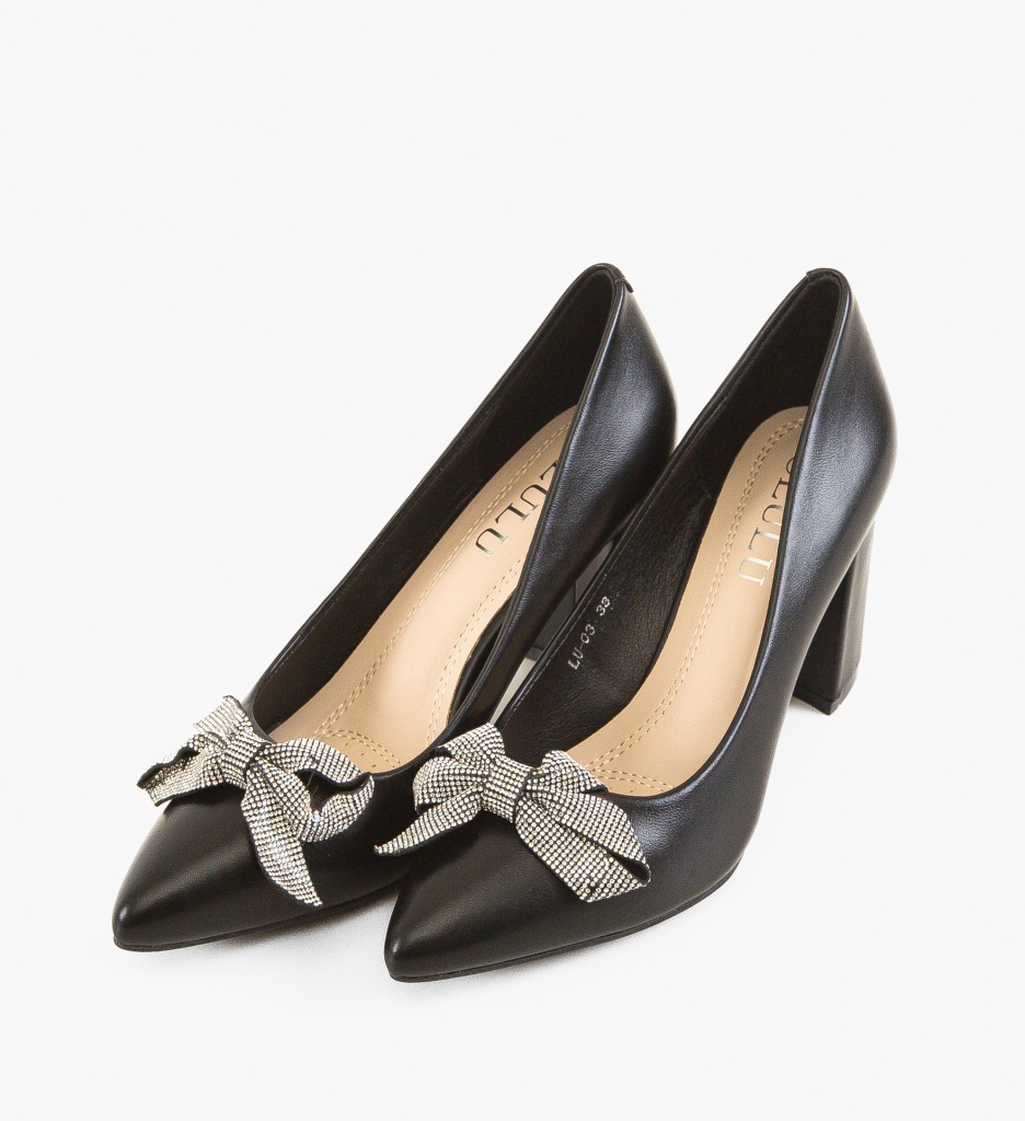 Pantofi Dama Yesee Negri cu Toc Eleganți - imagine 5