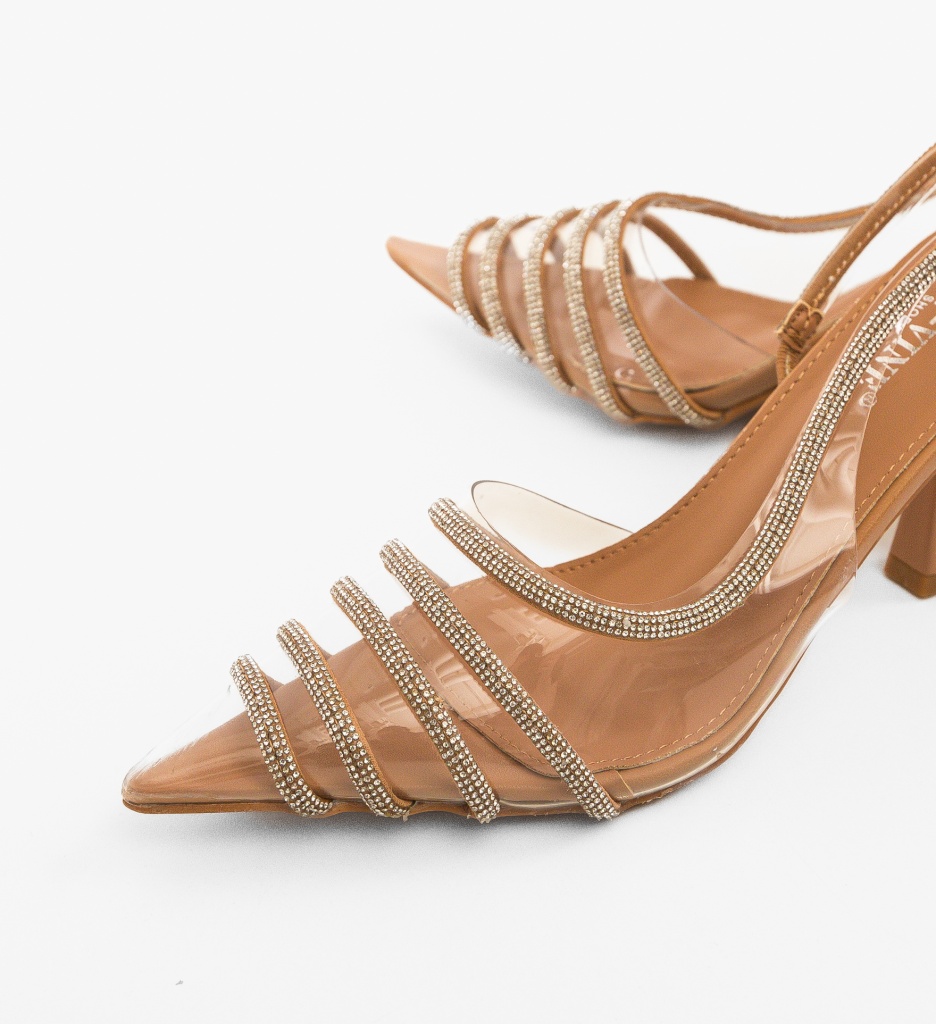 Pantofi Dama Jadore Camel | Toc Elegant - imagine 5