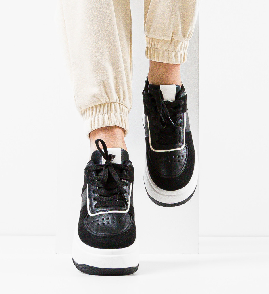 Sneakers Hughes Negri - Confort și Stil - imagine 2