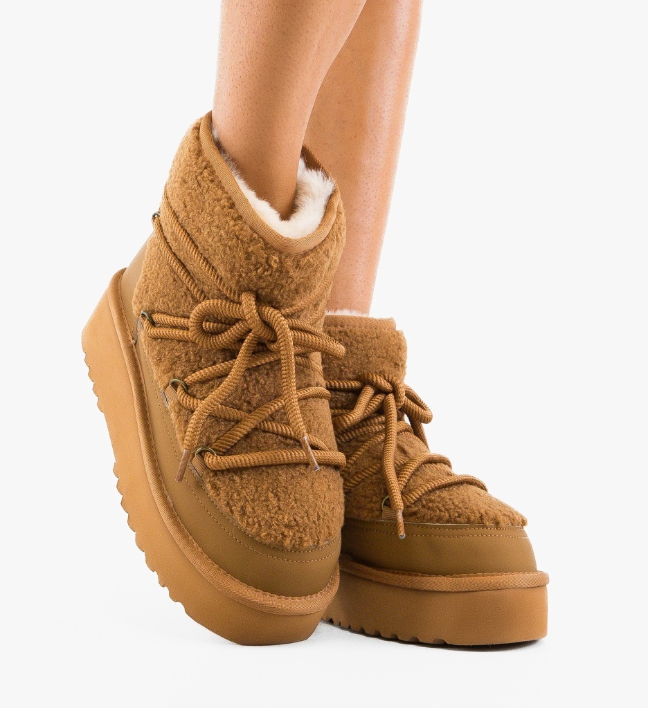 Ghete Dama Lisano Camel - Eleganță și Confort