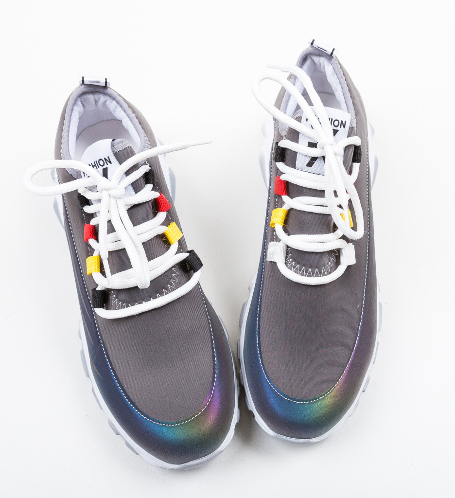 Pantofi Sport Brookes Gri - Confort Maxim - imagine 4