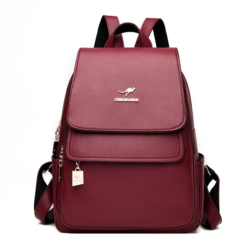 Rucsac dama Adelina GT969 bordo, multe buzunare