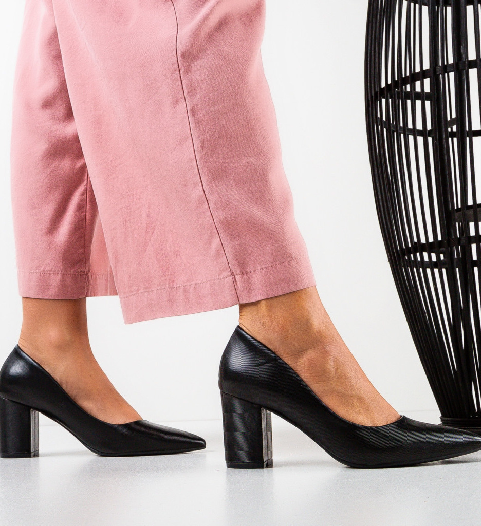 Pantofi Keri Negri cu Toc | Eleganță Urbană