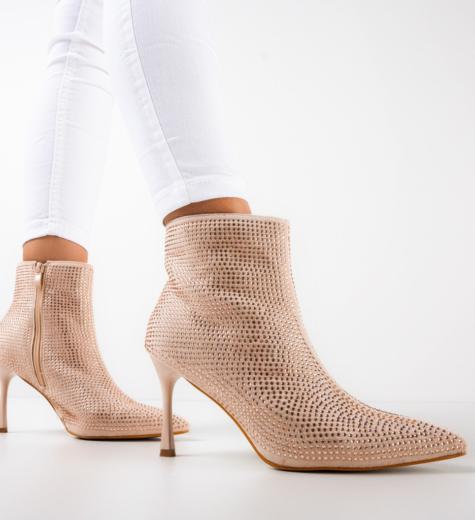 Botine Dama Zayne Aurii - Eleganță și Stil
