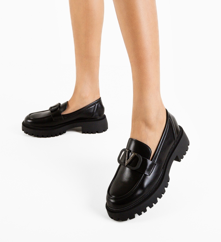 Pantofi Casual Dama Ejiro Negri | Confort & Stil - imagine 4
