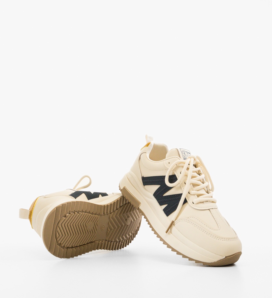Sneakers Zuhra Bej 2 - Confort și Stil - imagine 4