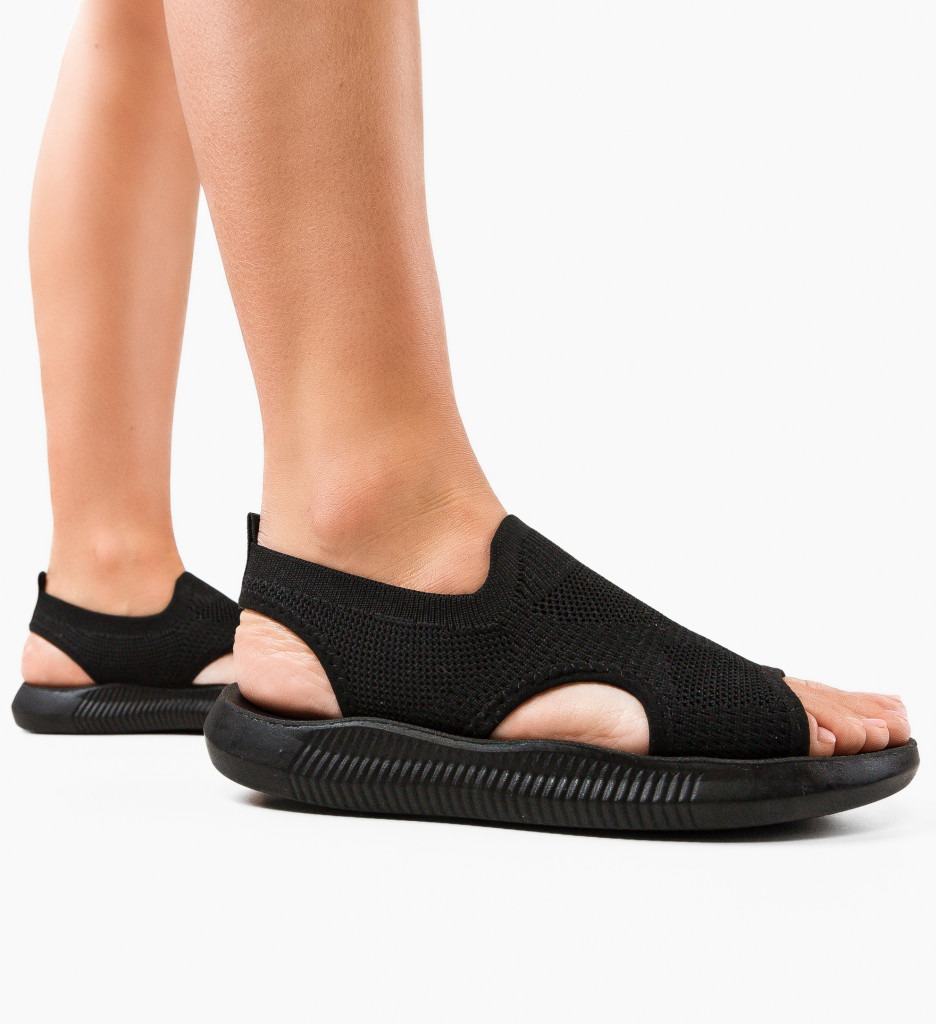 Sandale Dama Xaliima Negre - Eleganță și Confort - imagine 2