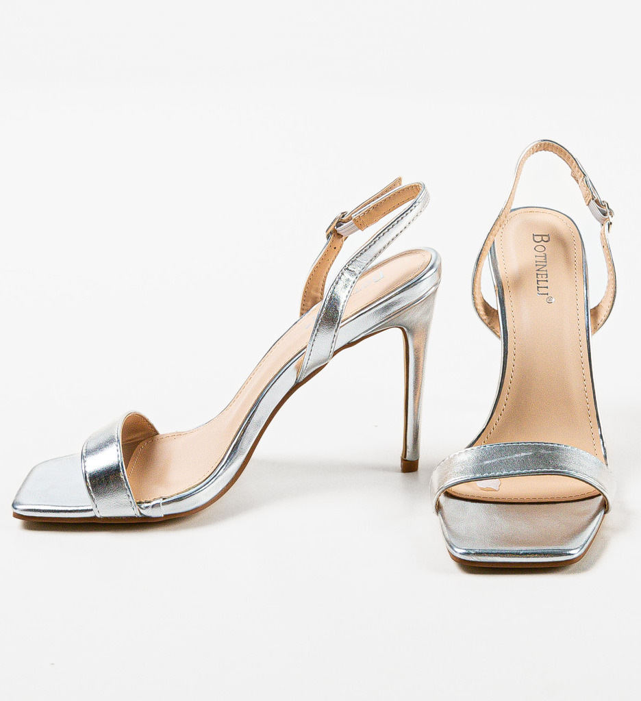 Sandale cu Toc Ynyman Argintii - Eleganță și Stil - imagine 7