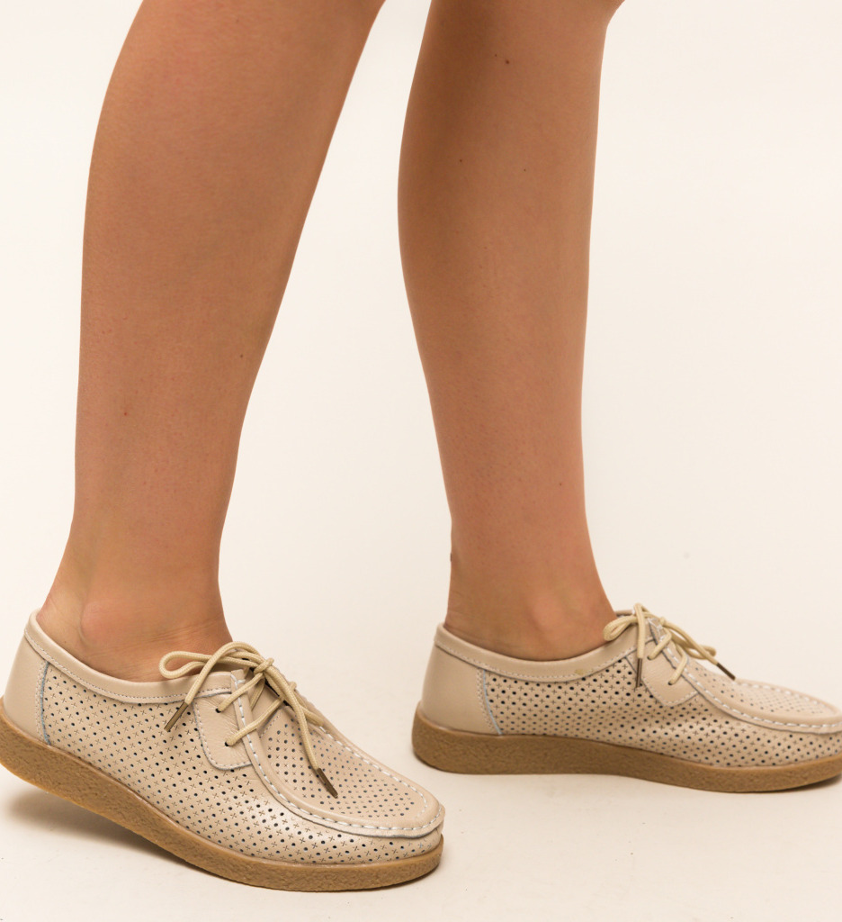 Pantofi Casual Yorker Bej - Confort Urban - imagine 3