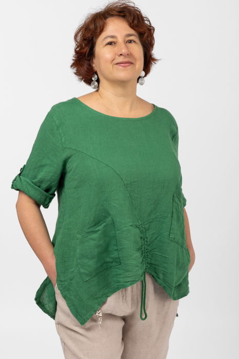 Shopika Bluza In Asimetrica Verde | Eleganță Naturală