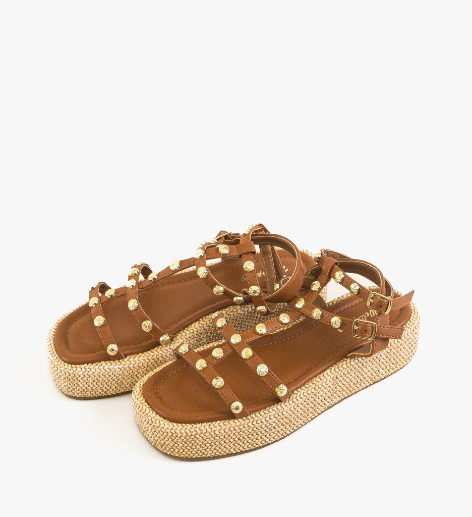 Sandale Dama Straw Camel - Stil și Confort pentru Vară - imagine 5