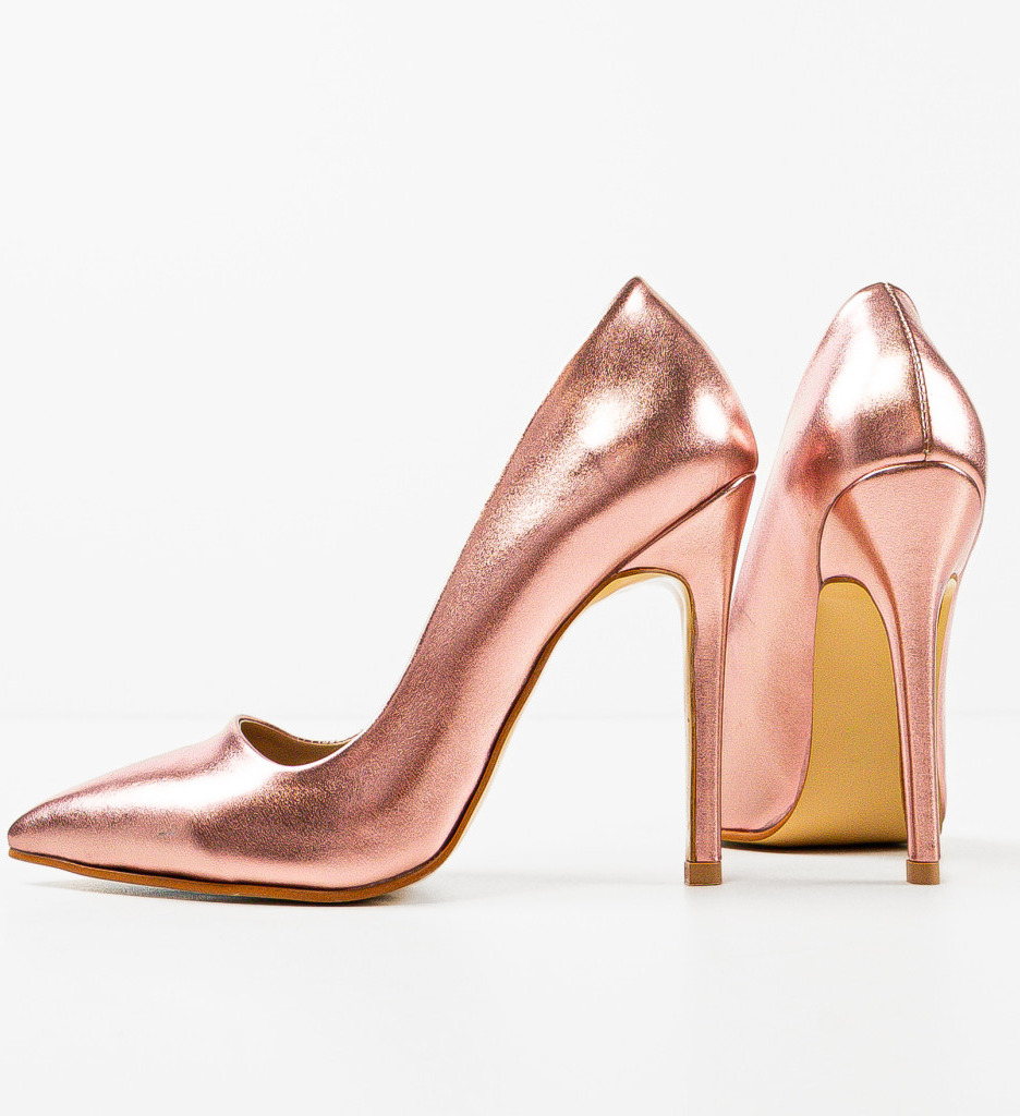 Pantofi Dama Junba Rose cu Toc Elegant - imagine 5