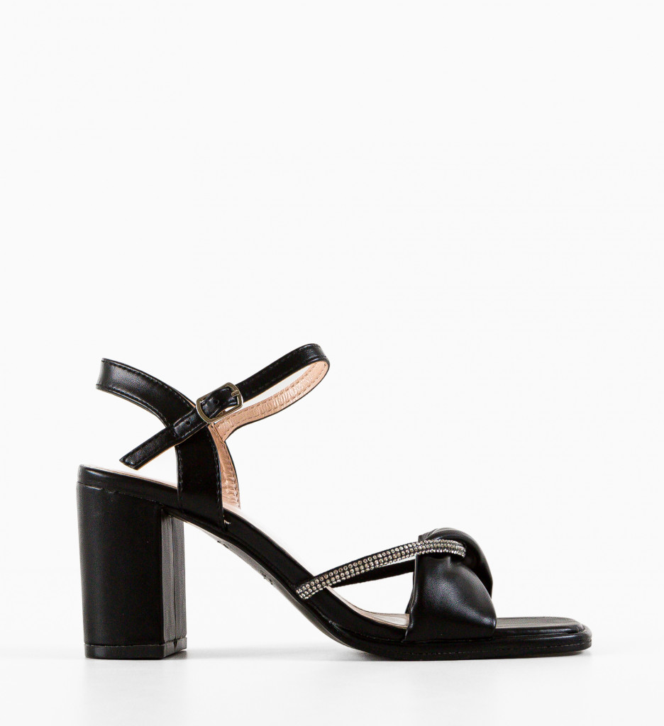 Sandale Dama Elegante cu Toc Zedong Negre - imagine 4