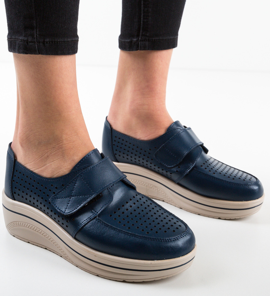 Pantofi Casual Rezilento Bleumarin - Confort Zilnic - imagine 3
