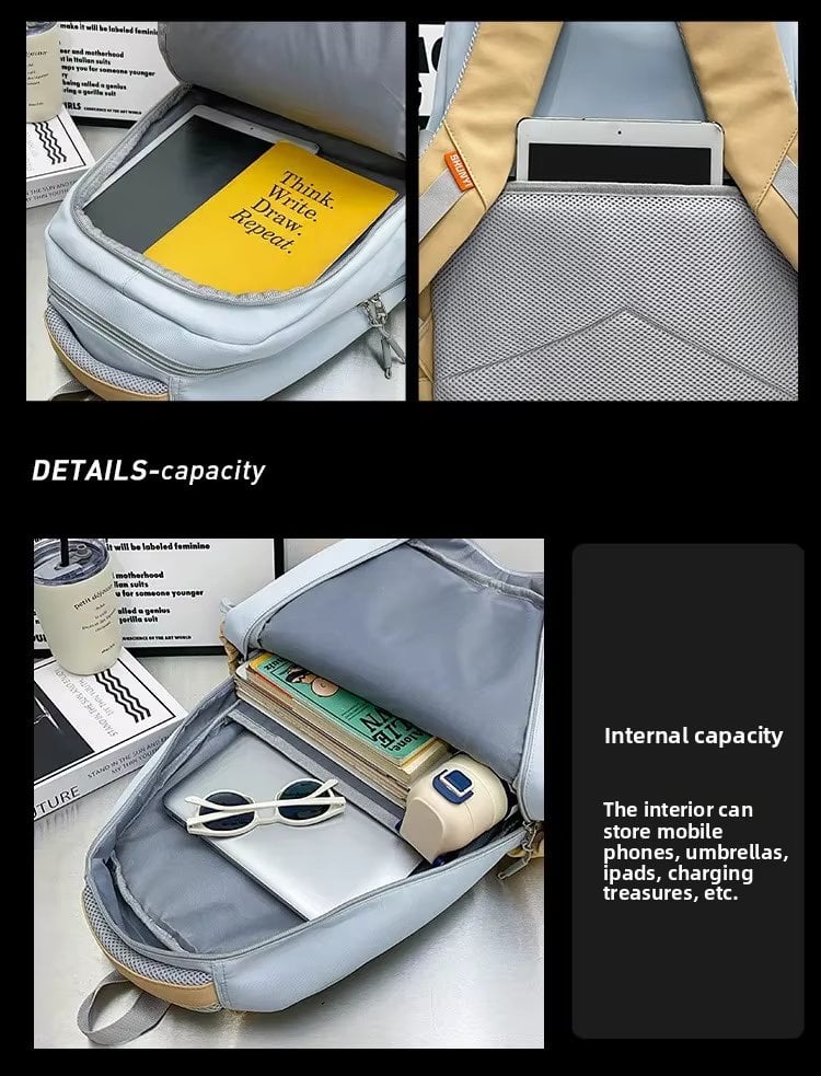 Rucsac Dama Picadili Sabira Rosu, Impermeabil - imagine 6